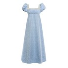 Womens Regency Dress Empire Waist Long Regency Costume Victorian X-large Blue