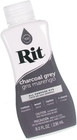 Rit Dye     8 Oz  Liquid Fabric Dye For Clothing  D  cor  And Crafts  Charcoal Grey