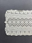 Vintage Embroidered Lace Table Runner Floral Cutwork Doily Rectangle 42x13 Inche