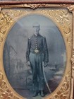 Civil War Tintype Photograph Union Artilleryman Armed With Saber 
