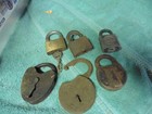 Lot Of 6 Antique Vintage Lock No Key  Working Condition Unknown Elgin Corbin