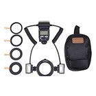 Yongnuo Yn-24ex Macro Ring Flash Speedlite With 2 Flash Head 4 Adapter Rings