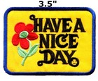 Have A Nice Day 70s Hippie Retro Boho Weed Love Applique Iron-on Patch New S-304
