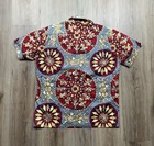 Spire Of California 1950   s Men   s Vintage Cotton Medallions Loop Collar Shirt