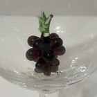 Wine Glass Pair W  Figural Purple Grape Cluster Art Barware 6 75   