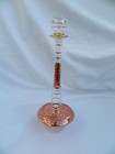 1 Egyptian Glass Perfume Bottle Gold Accent Hand Blown Unique 8   227