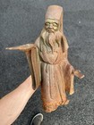 Large Antique Cast Iron Asian Chinese God Statue Garden Outdoor Statue Vtg Rare