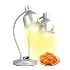 Food Heat Lamp 500w Commercial 2-head Warmer Warming Light With 2- Bulbs