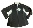 New  199 Footjoy Dryjoys Women s Xl Black Golf Rain Wind Jacket Coat Longsleeve