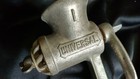 Large Vintage Universal  Cast Iron Meat Grinder Table Clamp Made In Usa    1