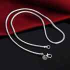 Doteffil 40-75cm 925 Sterling Silver 1mm 2mm 3mm Solid Snake Chain Necklace