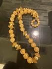 Vintage Atomic Lucite Bead Necklace Space Age Inspired