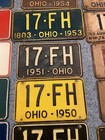 Lot Of 39 - Ohio License Plates - 1935 Thru 1974 Same Number 17-fh  x 1954 