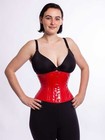 411 Size 40    Standard Authentic Red Pvc Underbust Corset