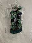 Art Stone Competitor Adult Sm Black   Green Sequin W fringe And Clip - Brand New