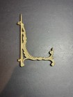 Ornate Brass Plate Frame Display Easel Stand 8 In Tall