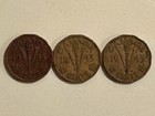 1943 Canadian Tombac Nickel Canada Five Cents Xf - Au  3 Coins