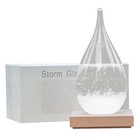 Storm Glass Weather Station     Elegant Drop-shaped Crystal Barometer  Large