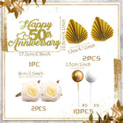 Glitter Happy 50th Anniversary Cake Topper Golden Years Wedding Party Decoration