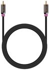 Fospower Rca Male Dual Layer Gold Plated Subwoofer Audio Cable Cord Adapter Plug