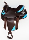 Western Cordura Trail Barrel Pleasure Horse Saddle Bridle Brown 4991
