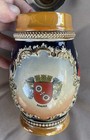 Vtg German Lidded Beer Stein   Mug With Pewter Lid  And Mainz City Coat Of Arms