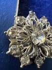 Lot Of 2 Vintage Rhinestone Flower Brooches