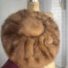 1950 s Vintage Blonde Mink Hat With Satin Lining 1960s Handmade  One Size