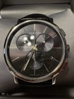 Calvin Klein K8q371c1 Swiss Chronograph Black Leather Watch W  Box   Manual