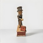 Vintage Uncle Sam Mechanical Coin Bank Cast Iron Metal Working Condition