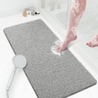 Shower Mat Bathtub Mat Non-slip 36x16 Inch  Soft Tub Mat With Drain pvc Loofah B