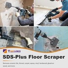 Toovem Sds Plus Floor Scraper With Spare Blades 4 x10   Tile Removal Chisel Tool