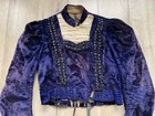 Antique Womens 19th Century Victorian Era Velvet Bodice Blazer Jacket Embroidery
