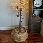 Pottery Barn Handcrafted Beachcomber Basket Tree Collar Christmas Skirt
