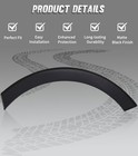 Yuwutf Front Right Door Fender Side Upper Wheel Flare  Black 