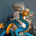 Krystal Blue Dragon Figurine - Hand-painted  Detailed 8  Model Figure - Mythical