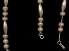 Native American  Sterling Silver Necklace Tube And Round Bead 34 8gr