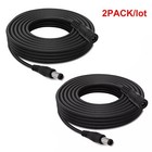 2pack 32ft 5 5mm X 2 1mm Dc Power Extension Cable Male Female Cord For Ip Camera