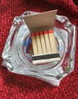 Rare-historic  Griesedieck Bros  Beer Glass Ashtray   Full Matchbook 