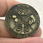 Memento Mori-wisdom   Courage Skull Novelty Good Luck Heads Tails Coin