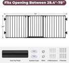Extra Wide Baby Gate 29 4 To 78 Inch Adjustable Dog Pet Gate 28 Inch Tall