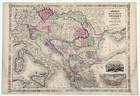 1864  Austria - Turkey - Greece - Europe  Map Original   24x17   Johnson