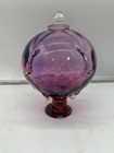 Vintage Hand Blown Witches Ball Orb Sun Catcher Ornament Amethyst Purple