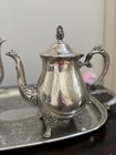 Vintage Newport Gorham Silverplate Silver Coffee Tea Ornate 5 Pc Set And Tray