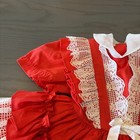 Vtg Size 2 Lilo Children   s Dresses Red Lace Ruffle Full Circle Pageant Dress 
