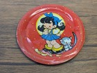Vintage - 1940 Ohio Art Tin Lithograph 2 Piece Tea Set  Red Girl   Kitten