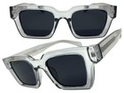 Mens Classic Elegant Modern Retro Hardcore Biker Sunglasses Gray Frame Dark Lens