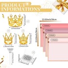 Floral Bouquet Wrapping Kit Pink Wrapping Paper Pins And Gold Crowns