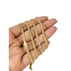 10k Solid Gold Miami Cuban Link Chain 3mm Necklace 18 20 22 24 Inches Men Women