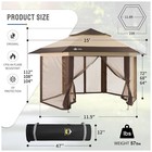 Crown Shades 12x12 Pop Up Gazebo  Canopy Tent For Events  Beige coffee  used 